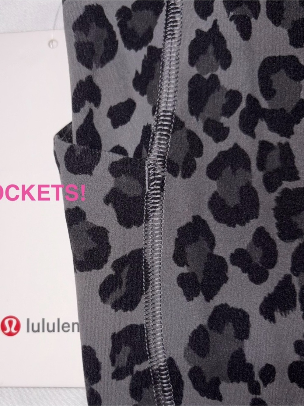 NWT•LULULEMON•SIZE 2•ALIGN HI RISE 28”L PANT*POCKETS•TRUE LEOPARD BLACK MULTI - Picture 8 of 16